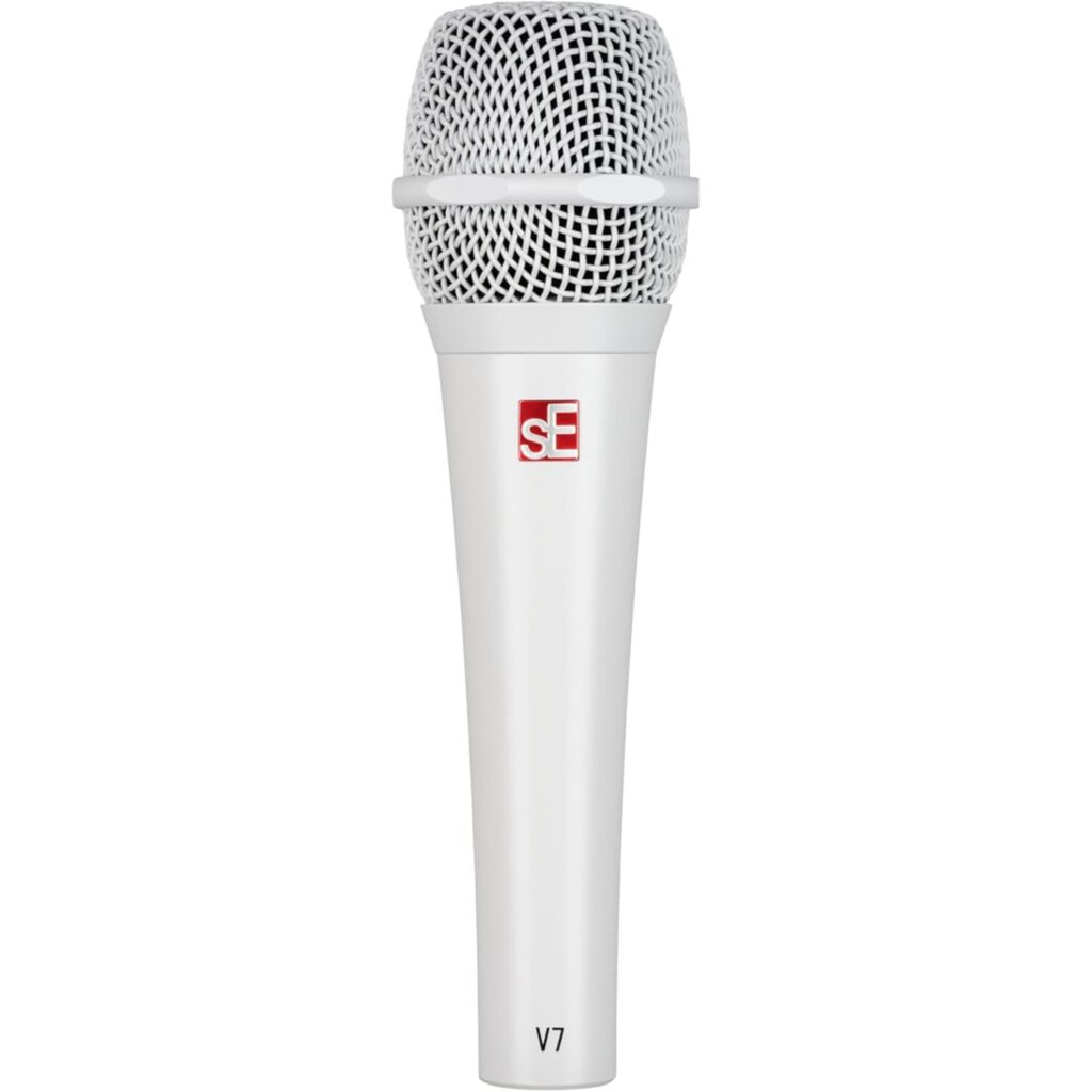 sE Electronics V7 dynamic vocal microphone in white