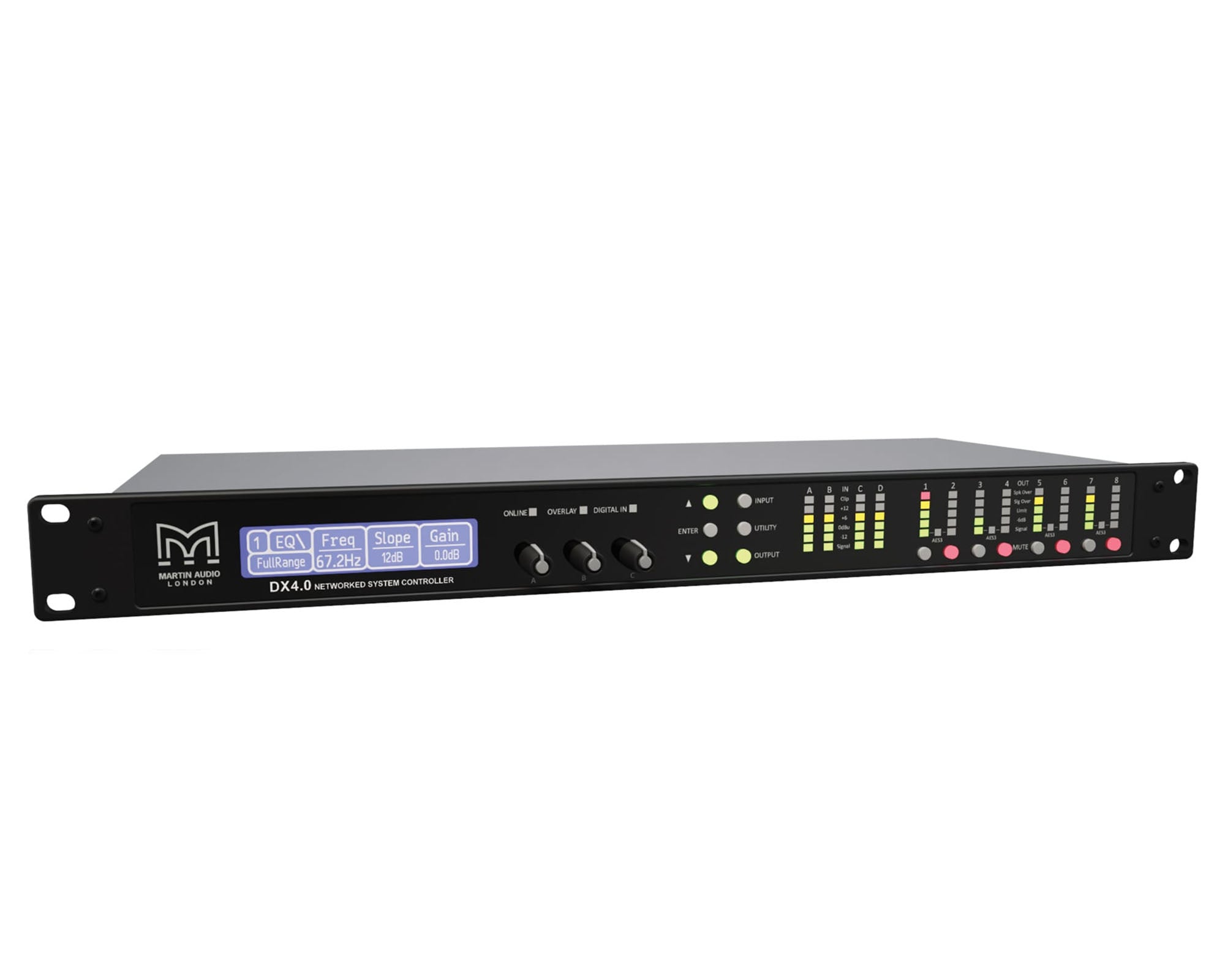 MAUDX40DAN_Martin_Audio_DX4-0-DANTE_Image_1.jpg Martin Audio DX4.0-DANTE 4i/p 8o/p Networked Loudspeaker Management System - Image 1