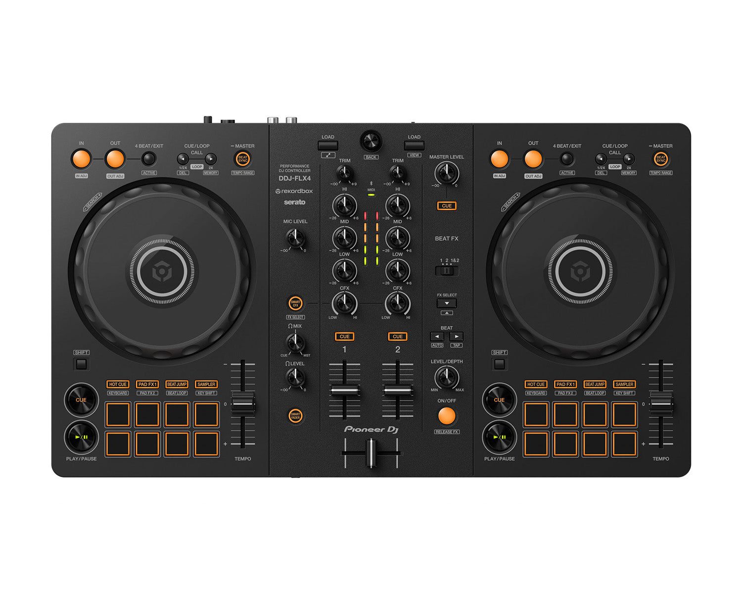 PIODDJFLX4.C_Pioneer_DJ_DDJ-FLX4_Image_1.jpg Pioneer DJ DDJ-FLX4 2-Channel DJ Controller for rekordbox and Serato DJ Pro - Image 1