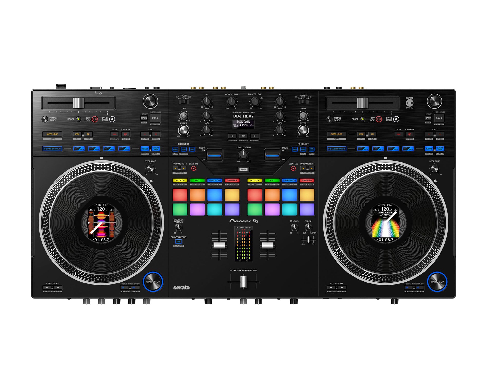 PIODDJREV7.C_Pioneer_DJ_DDJ-REV7_Image_1.jpg Pioneer DJ DDJ-REV7 2-Channel Battle-Style Pro DJ Controller Serato DJ Pro - Image 1