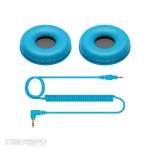 Pioneer DJ HC-CP08-L Coiled Cable and Ear Pads Pack for HDJ-CUE1 Blue