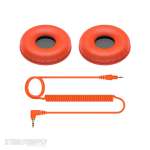 Pioneer DJ HC-CP08-M Coiled Cable and Ear Pads Pack for HDJ-CUE1 Orange