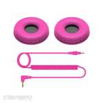 Pioneer DJ HC-CP08-V Coiled Cable and Ear Pads Pack for HDJ-CUE1 Pink