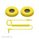 Pioneer DJ HC-CP08-Y Coiled Cable and Ear Pads Pack for HDJ-CUE1 Yellow
