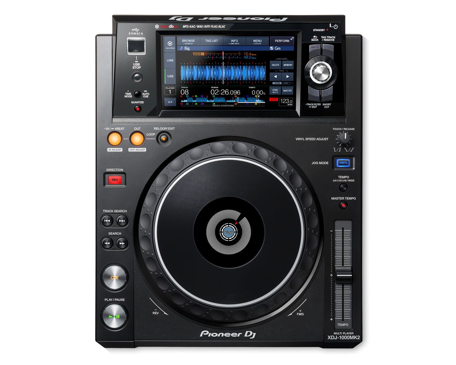 PIOXDJ10002.P_Pioneer_DJ_XDJ-1000MK2_Image_1.jpg Pioneer DJ XDJ-1000MK2 Performance DJ Multi Player USB and PC Playback - Image 1