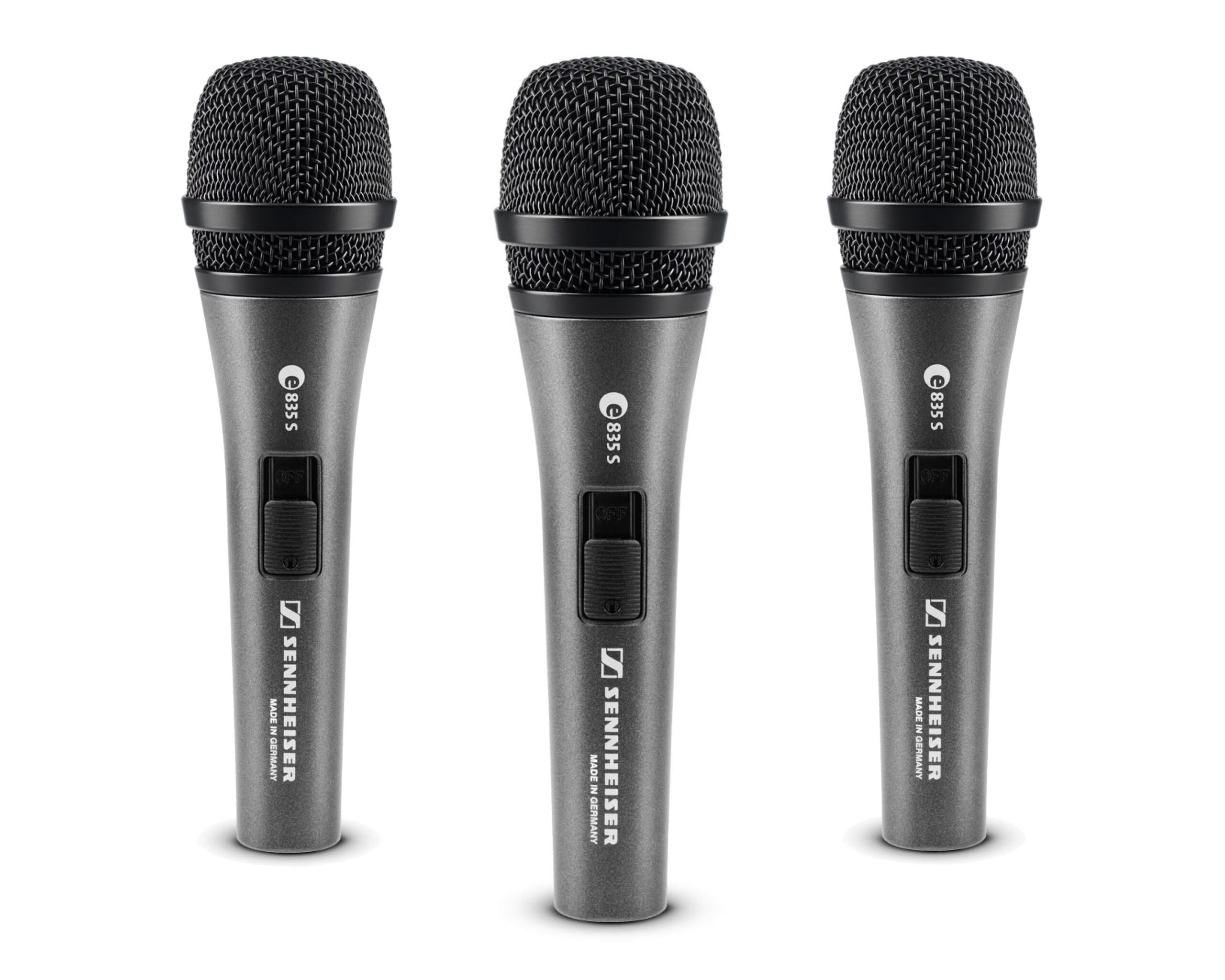 SENE835S3PK_Sennheiser_507359_Image_1-scaled-1.jpg Sennheiser e835S 3-PACK Dynamic Cardioid Vocal Microphone with Switch - Image 1
