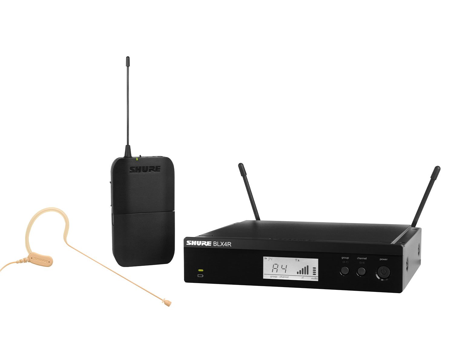 SHUBLX14RUKMX53K3E_Shure_BLX14RUKMX53-K3E_Image_1.jpg Shure BLX14R/MX53 Wireless Rackmount Presenter System BLX4R/MX153 K3E - Image 1
