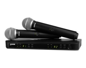 Shure BLX288/PG58 (K3E) Dual Wireless Vocal System with 2 x PG58 Cardioid Dynamic Vocal Microphones