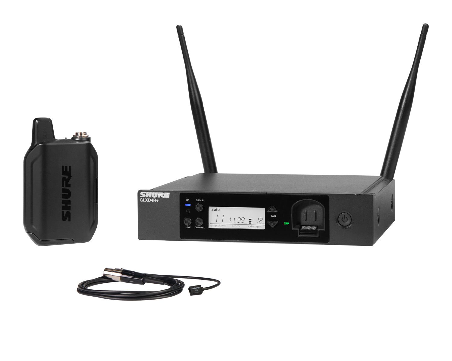 SHUGLXD14RUK93Z4_Shure_GLXD14RUK93-Z4_Image_1.jpg Shure GLXD14R+/93 Wireless Lavalier Rackmount System GLXD1+/WL93 Z4 - Image 1