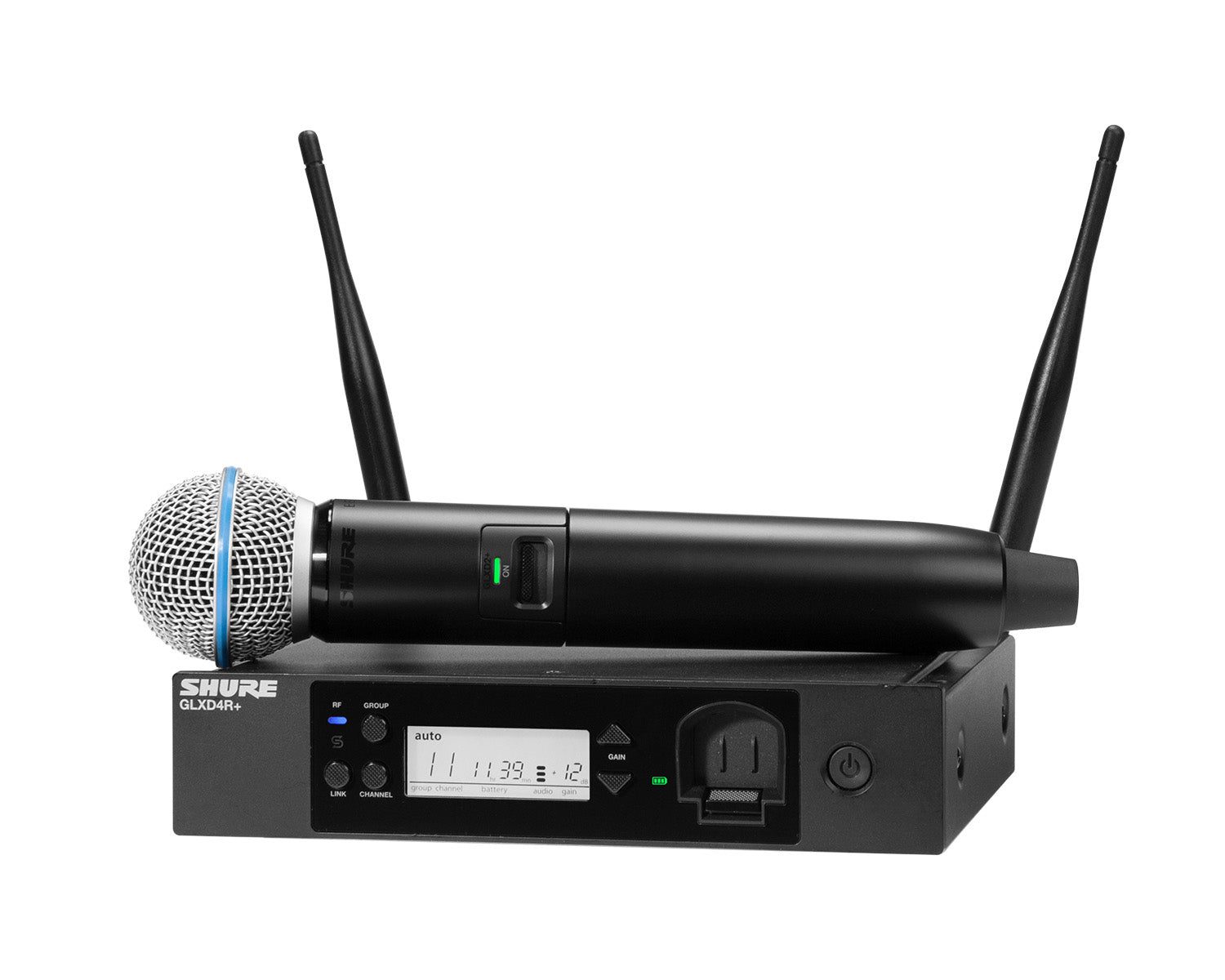 SHUGLXD24RUKB58Z4_Shure_GLXD24RUKB58-Z4_Image_1.jpg Shure GLXD24R+/B58 Wireless Handheld Rackmount System GLXD2+/B58 Z4 - Image 1