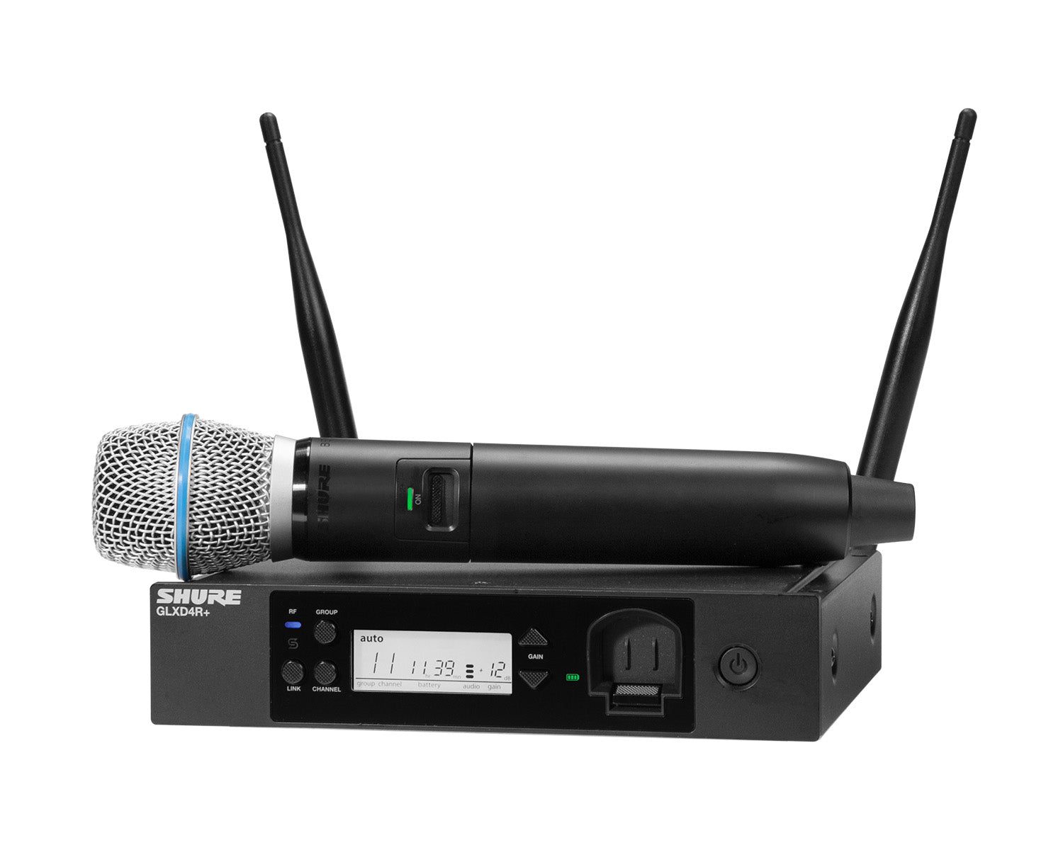 SHUGLXD24RUKB87AZ4_Shure_GLXD24RUKB87A-Z4_Image_1.jpg Shure GLXD24R+/B87A Wireless Handheld Rackmount System GLXD2+/B87A Z4 - Image 1