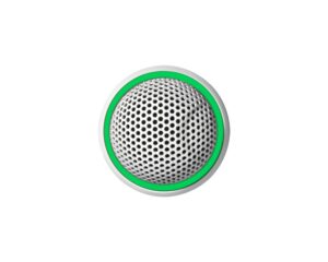 Shure MX395W/C-LED Microflex Cardioid Button Boundary Mic + LED White