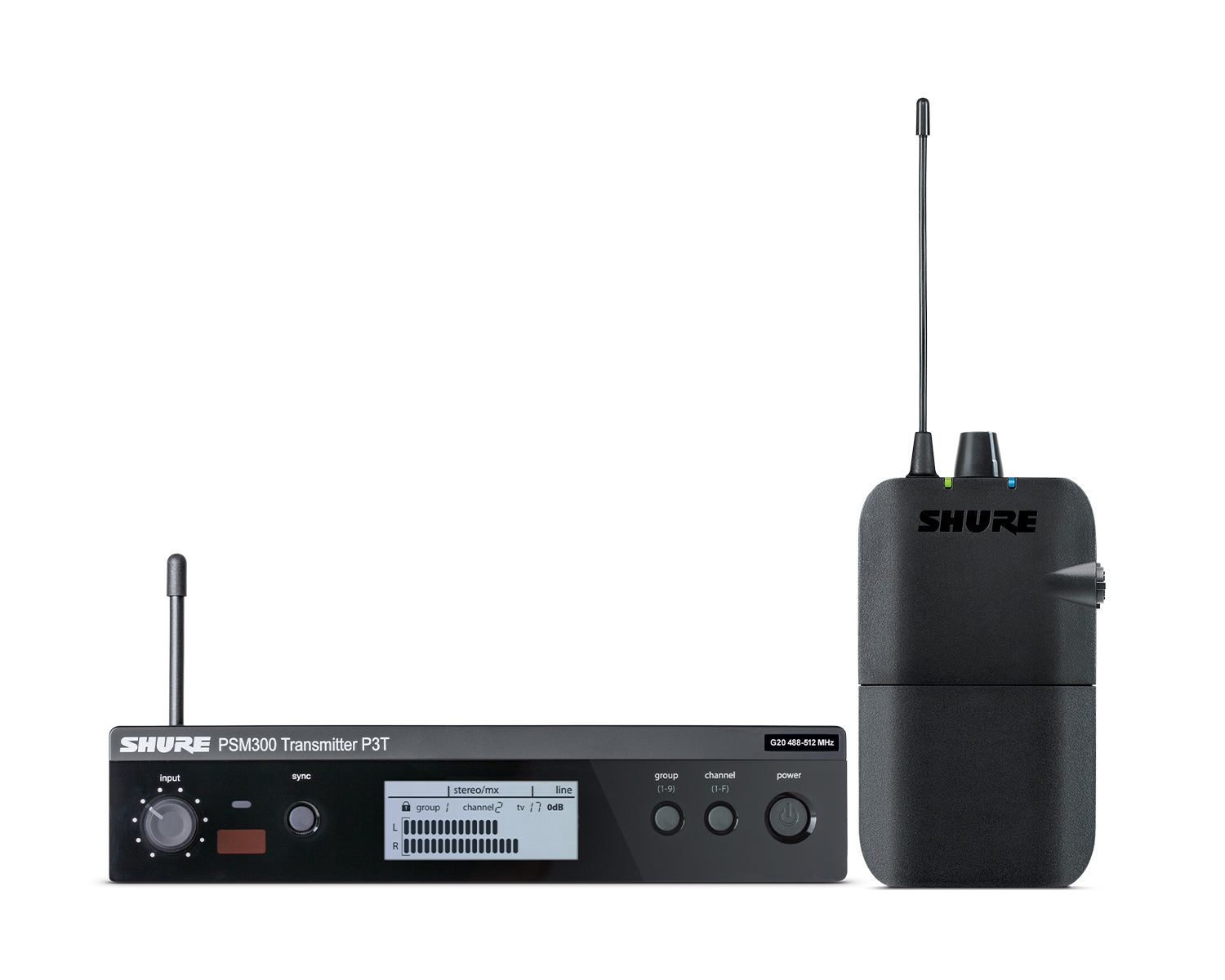 SHUP3TUKRK3E_Shure_P3TUKR-K3E_Image_1.jpg Shure P3TR PSM300 Wireless IEM Set with P3R Bodypack K3E - Image 1