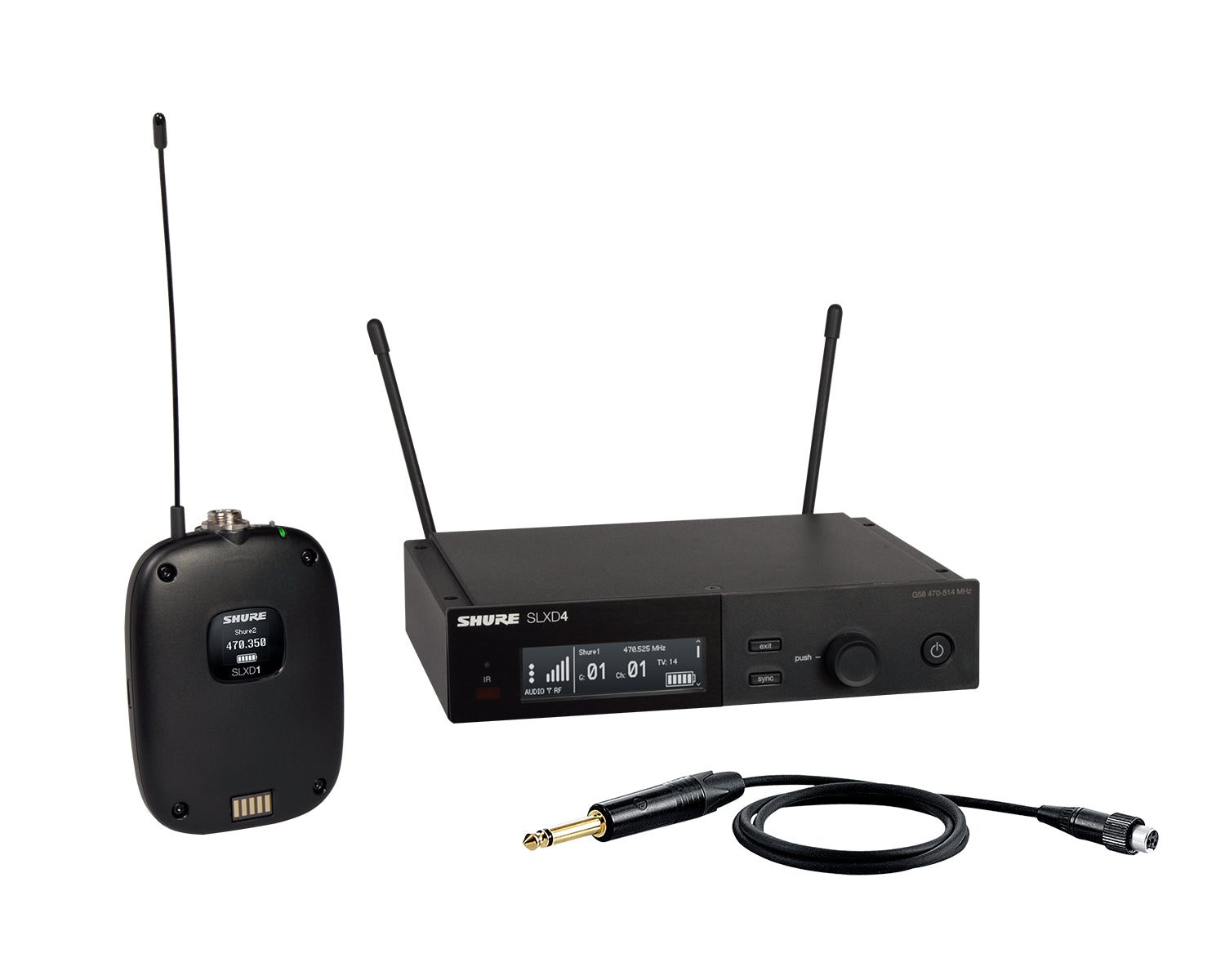 SHUSLXD14UKK59_Shure_SLXD14UK-K59_Image_1.jpg Shure SLXD14 Wireless Bodypack System SLXD1/WA305 K59 - Image 1