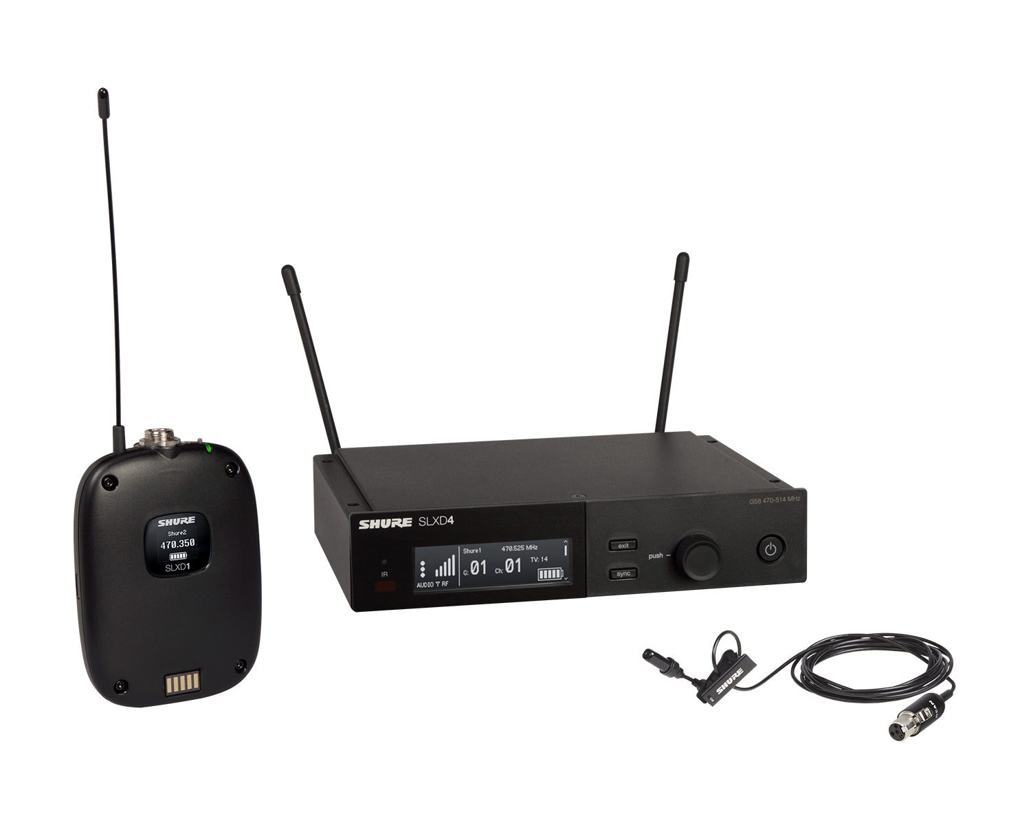 SHUSLXD14UKUL4BK59_Shure_SLXD14UKUL4B-K59_Image_1.jpg Shure SLXD14/UL4B Wireless Lavalier System SLXD1/UL4B K59 - Image 1