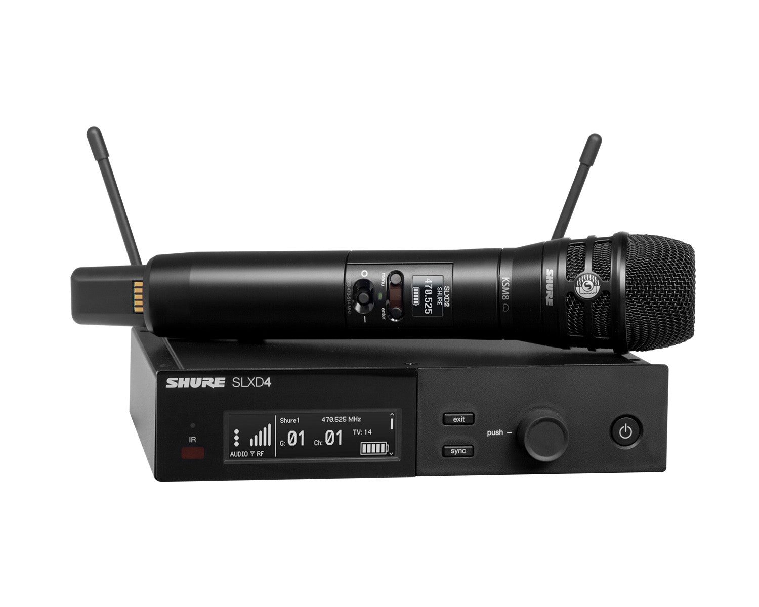SHUSLXD24UKK8BK59_Shure_SLXD24UKK8B-K59_Image_1.jpg Shure SLXD24/K8B Wireless Handheld System SLXD2/KSM8 K59 - Image 1