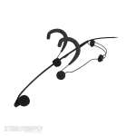 Shure WBH54B Supercardioid Condenser Headset Microphone Black with TA4F