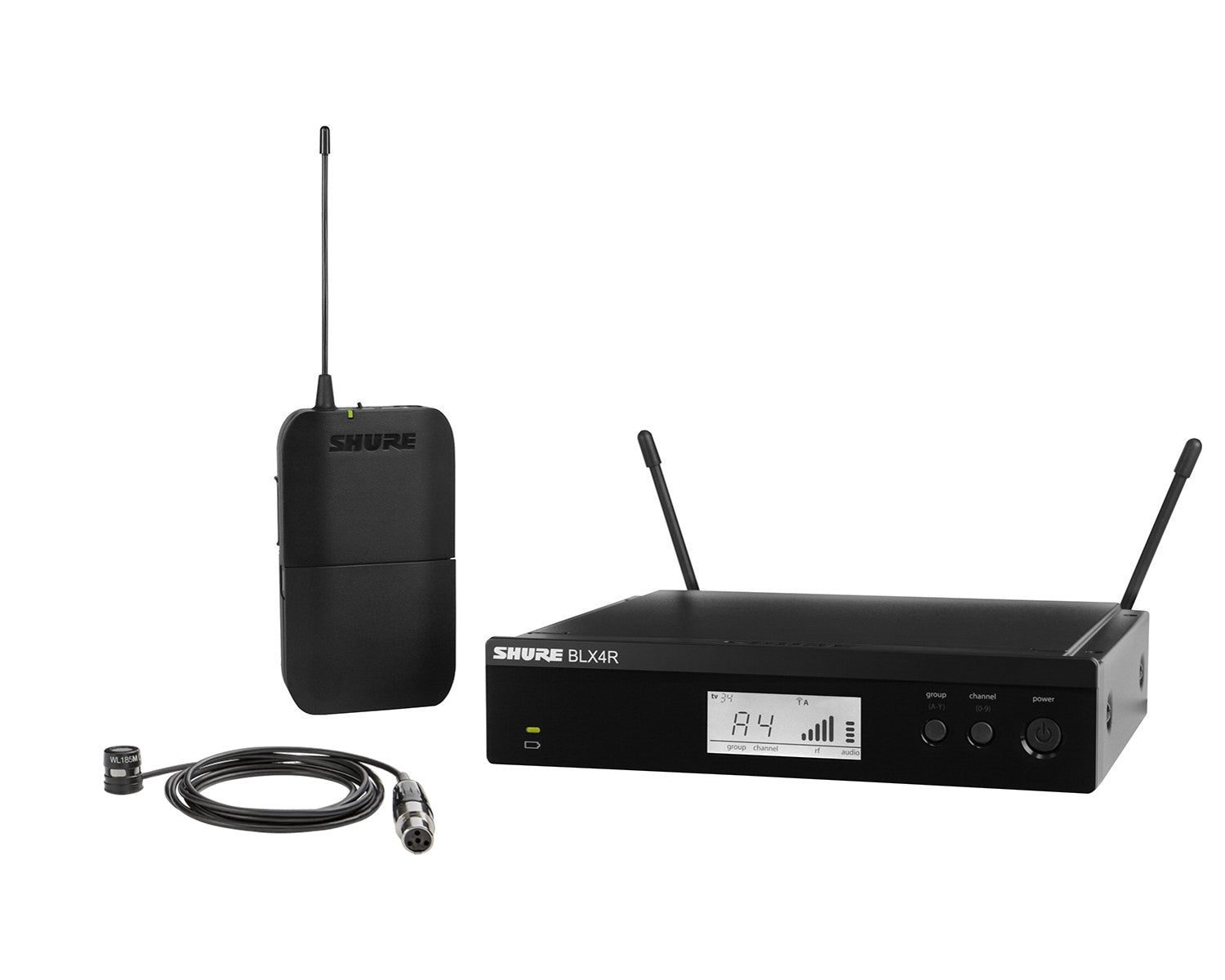 WEBSHU01715_BLX14RUKW85MK3E_1.jpg Shure BLX14R/W85M Wireless Rackmount Lavalier System BLX4R/WL185M K3E - Image 1