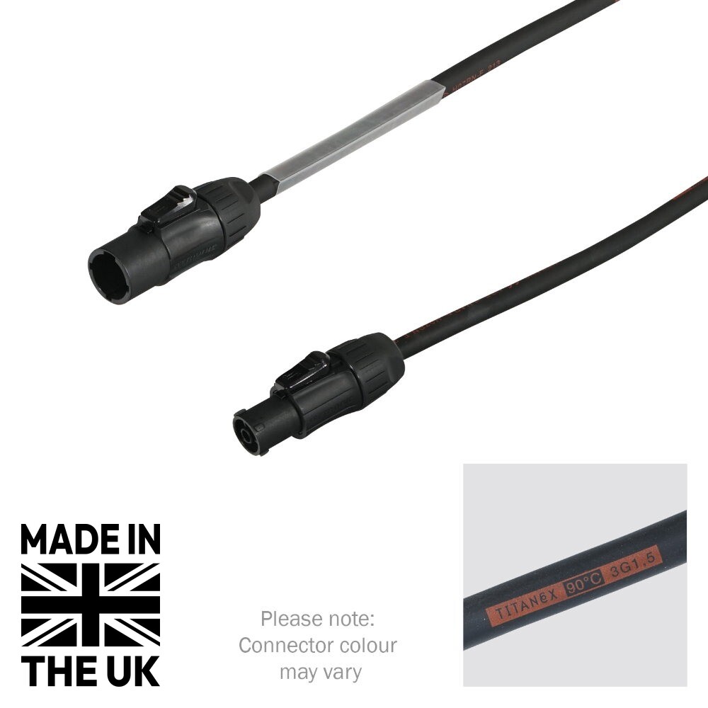 Tourspec 1m PowerTwist TR1 IP65 Cable – 1.5mm H07RN-F Tourspec 1m PowerTwist TR1 IP65 Cable - 1.5mm H07RN-F