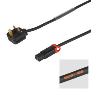 Elumen8 1.5m 1mm H07RN-F 13A Male - C13 IEC Lock Cable