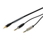 W Audio 1.5m 3.5mm Stereo Jack - 2 x 6.35mm Mono Jack Cable