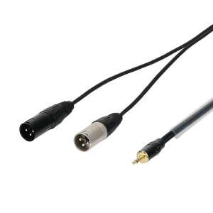 W Audio 1.5m 3.5mm Stereo Jack - 2 x XLR Male Cable