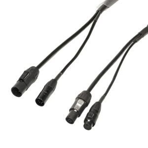 Elumen8 1m Combi 1.5mm IP65 Seetronic TR1 Power/ 5-Pin DMX Cable