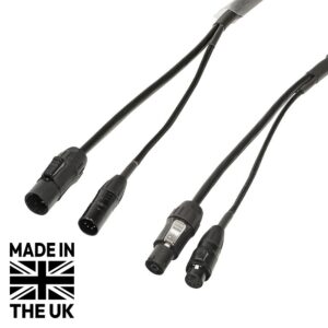Tourspec 1.5m Combi 1.5mm IP65 Seetronic TR1 Power/ 5-Pin DMX Cable