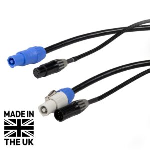 Tourspec 1m Combi 2.5mm Seetronic PowerTwist / 5-Pin DMX Cable