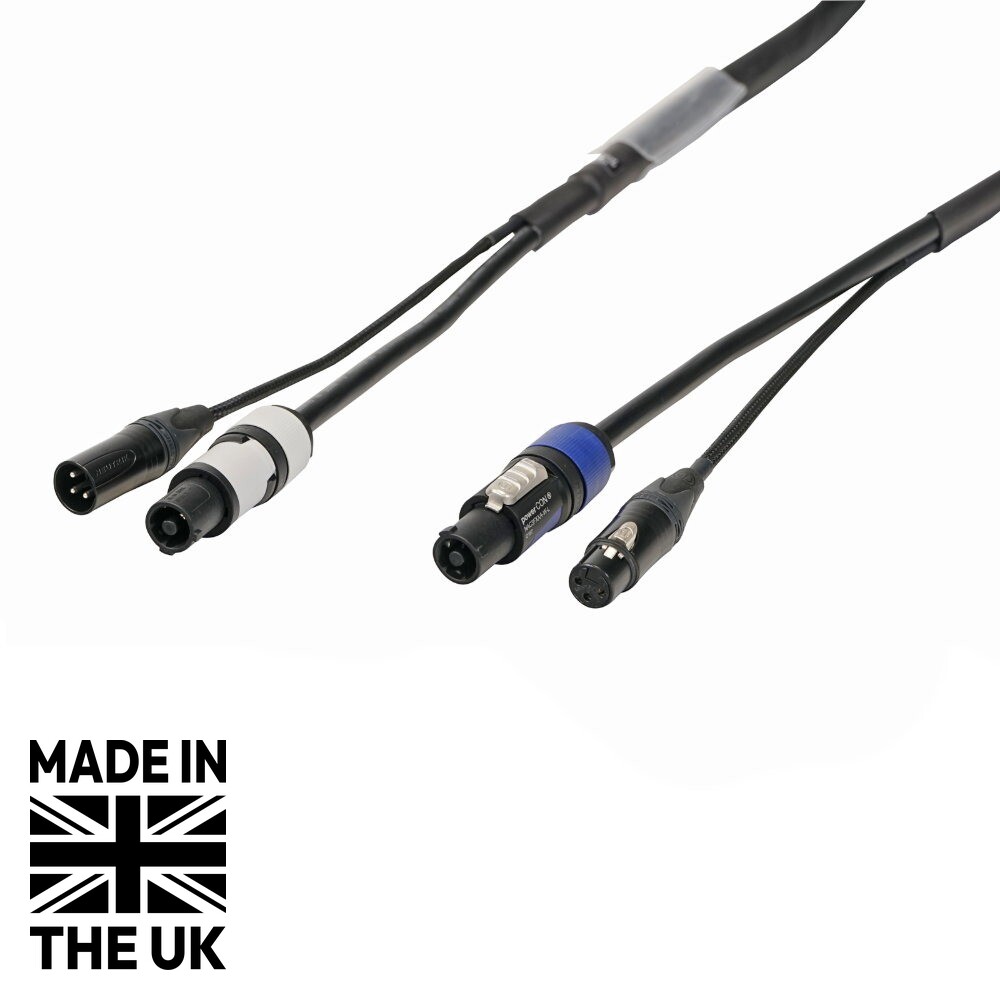 Tourspec 3m Combi 2.5mm Neutrik powerCON / 3-Pin DMX Cable Tourspec 3m Combi 2.5mm Neutrik powerCON / 3-Pin DMX Cable