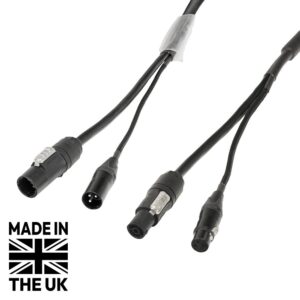 Tourspec 3m Combi 2.5mm Neutrik powerCON TRUE1 / 3-Pin DMX Cable
