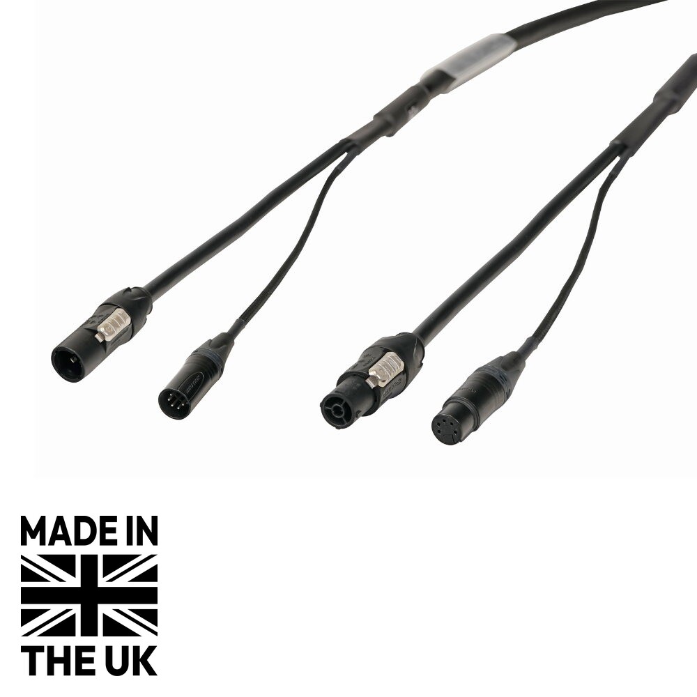 Tourspec 1m Combi 2.5mm Neutrik powerCON TRUE1 / 5-Pin DMX Cable Tourspec 1m Combi 2.5mm Neutrik powerCON TRUE1 / 5-Pin DMX Cable
