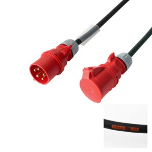 Elumen8 10m Red 32A Male - 32A Female 3PH 6mm 5C Cable
