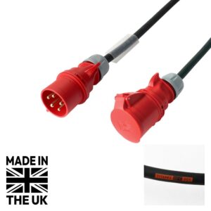 Tourspec 10m Red 32A Male - 32A Female 3PH 6mm 5C Cable
