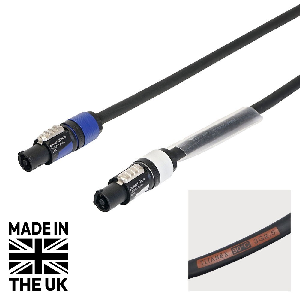 Tourspec 1m Neutrik powerCON Link Cable - 2.5mm H07RN-F Tourspec 1m Neutrik powerCON Link Cable - 2.5mm H07RN-F