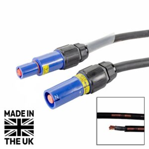 Tourspec 3m 95mm Powerlock Male Source - Female Drain Neutral Blue