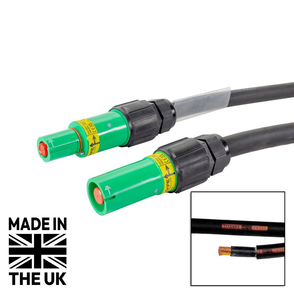 Tourspec 5m 240mm Powerlock Male Source - Female Drain Earth Green Tourspec 5m 240mm Powerlock Male Source - Female Drain Earth Green