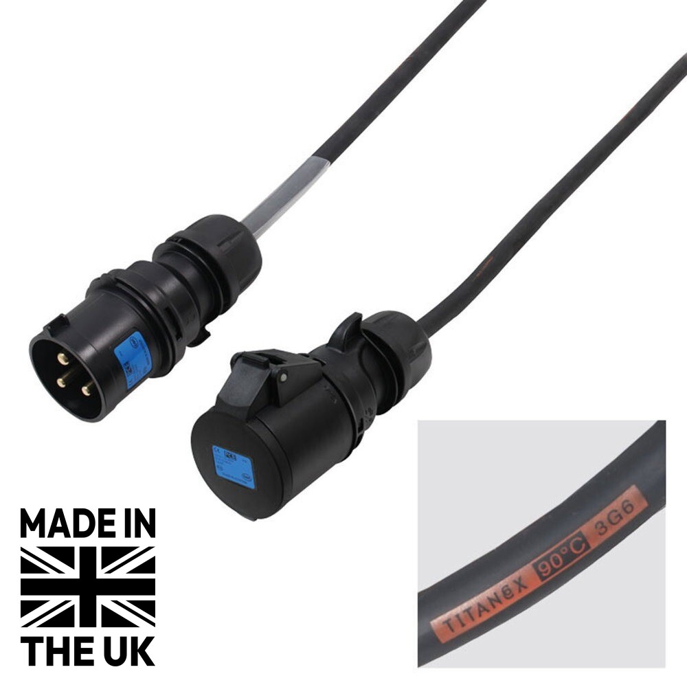 Tourspec 20m 32A Male - 32A Female 1PH 6mm 3C Cable Tourspec 20m 32A Male - 32A Female 1PH 6mm 3C Cable