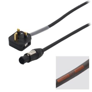 Elumen8 2m 13A Plug to Neutrik powerCON TRUE1 Cable
