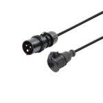 Elumen8 1m PCE 16A Black Plug to Schuko Socket Cable