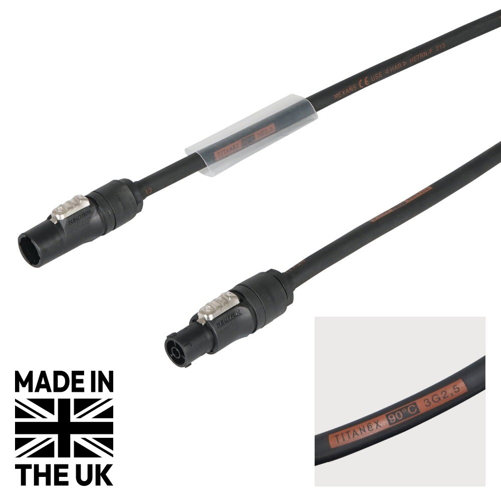 Tourspec 15m Neutrik powerCON TRUE1 TOP Cable – 2.5mm H07RN-F Tourspec 15m Neutrik powerCON TRUE1 TOP Cable - 2.5mm H07RN-F