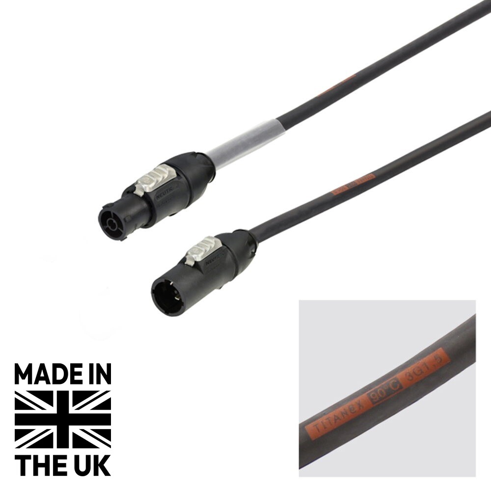 Tourspec 10m Neutrik powerCON TRUE1 TOP Cable – 1.5mm H07RN-F Tourspec 10m Neutrik powerCON TRUE1 TOP Cable - 1.5mm H07RN-F