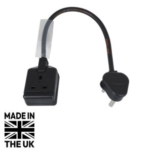 Tourspec 0.35m 1.5mm 15A Male - 13A Female Adaptor Cable