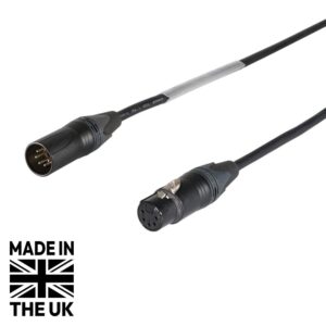 Tourspec 0.5m 5-Pin Neutrik Male XLR - 5-Pin Female XLR DMX Cable