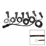 Elumen8 Socapex 19-Pin Male - 16A Mennekes Female 1.5mm Staggered Fan-Out Cable