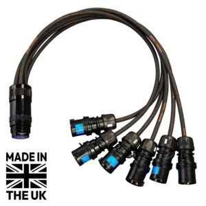 Tourspec 16A Male - Socapex 19-Pin Female 2.5mm Fan-In Cable