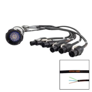 Elumen8 Socapex 19-Pin Male - powerCON TRUE1 1.5mm Fan-Out Cable