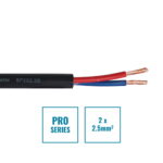 Elumen8 PRO 2 Core 2 x 2.5mm Speaker Cable SP2X2.5B, 500m Drum Black