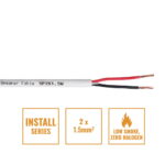 Elumen8 INSTALL LSZH 2 Core 2 x 1.5mm2 Speaker Cable SP2X1.5W, 100m Drum White