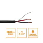 Elumen8 INSTALL LSZH 2 Core 2 x 2.5mm2 Speaker Cable SP2X2.5B, 500m Drum Black